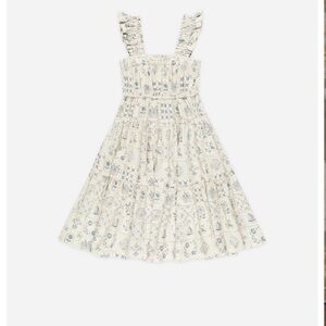 Rylee + Cru Josie Dress in Cream and Blue
